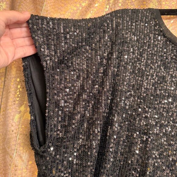 Maurice’s Edgely Black Sequin Short Sleeve Blouse Shirt 2X NWT - Picture 3 of 7